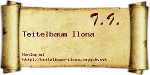 Teitelbaum Ilona névjegykártya